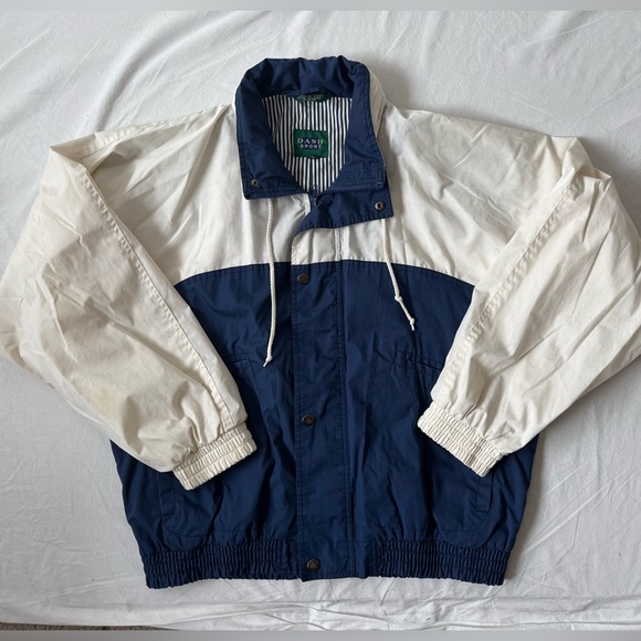 Ash Other - Ash Sport Navy and White Striped Jacket Preppy Coastal